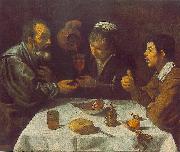 VELAZQUEZ, Diego Rodriguez de Silva y Peasants at the Table (El Almuerzo) r Sweden oil painting reproduction